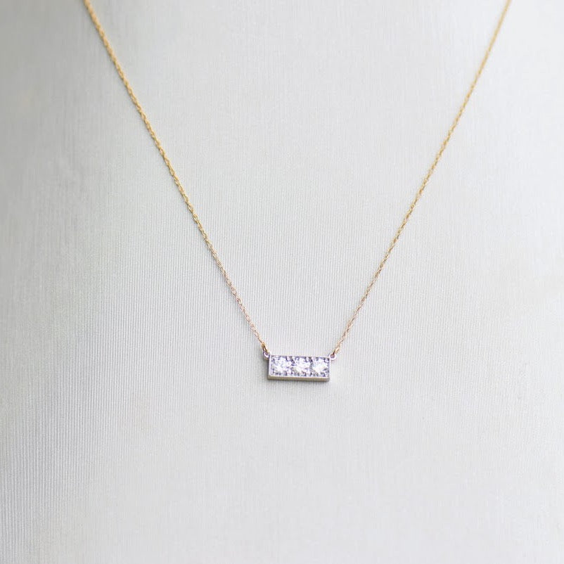 Diamond Bar Necklace