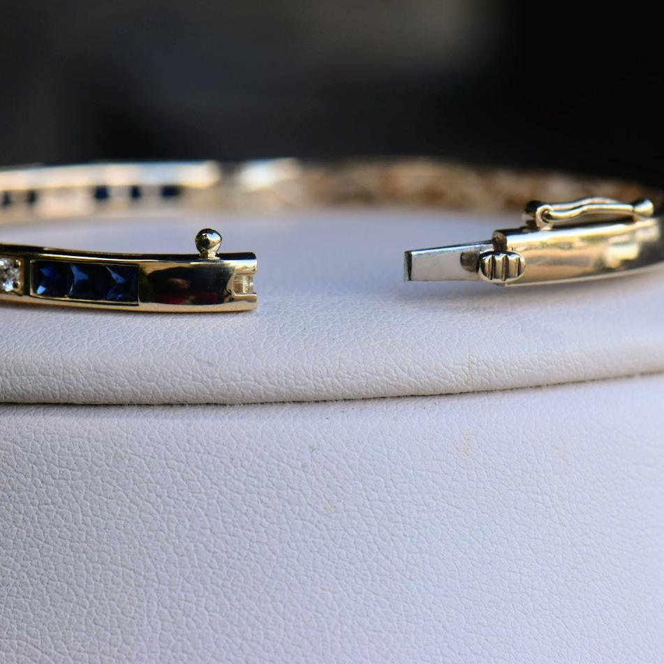 Sapphire and Diamond Bangle