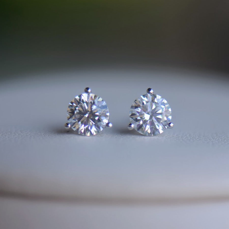 Lab Grown Diamond Earrings, 2 carat total weight