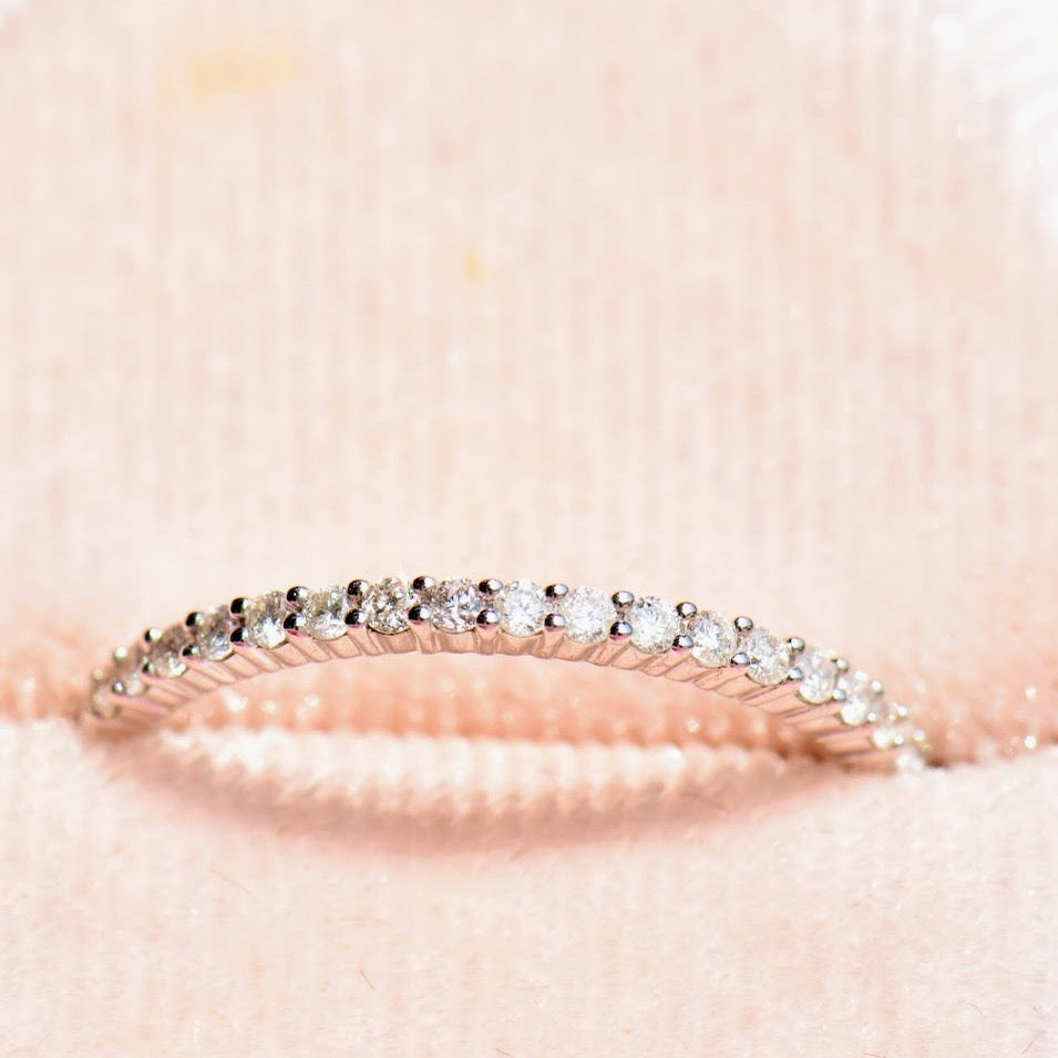 White Gold Diamond Half Eternity Band