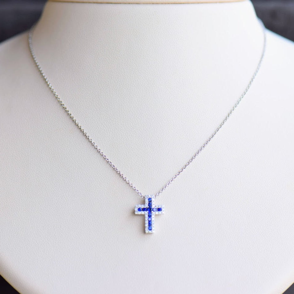 Diamond and Sapphire Cross