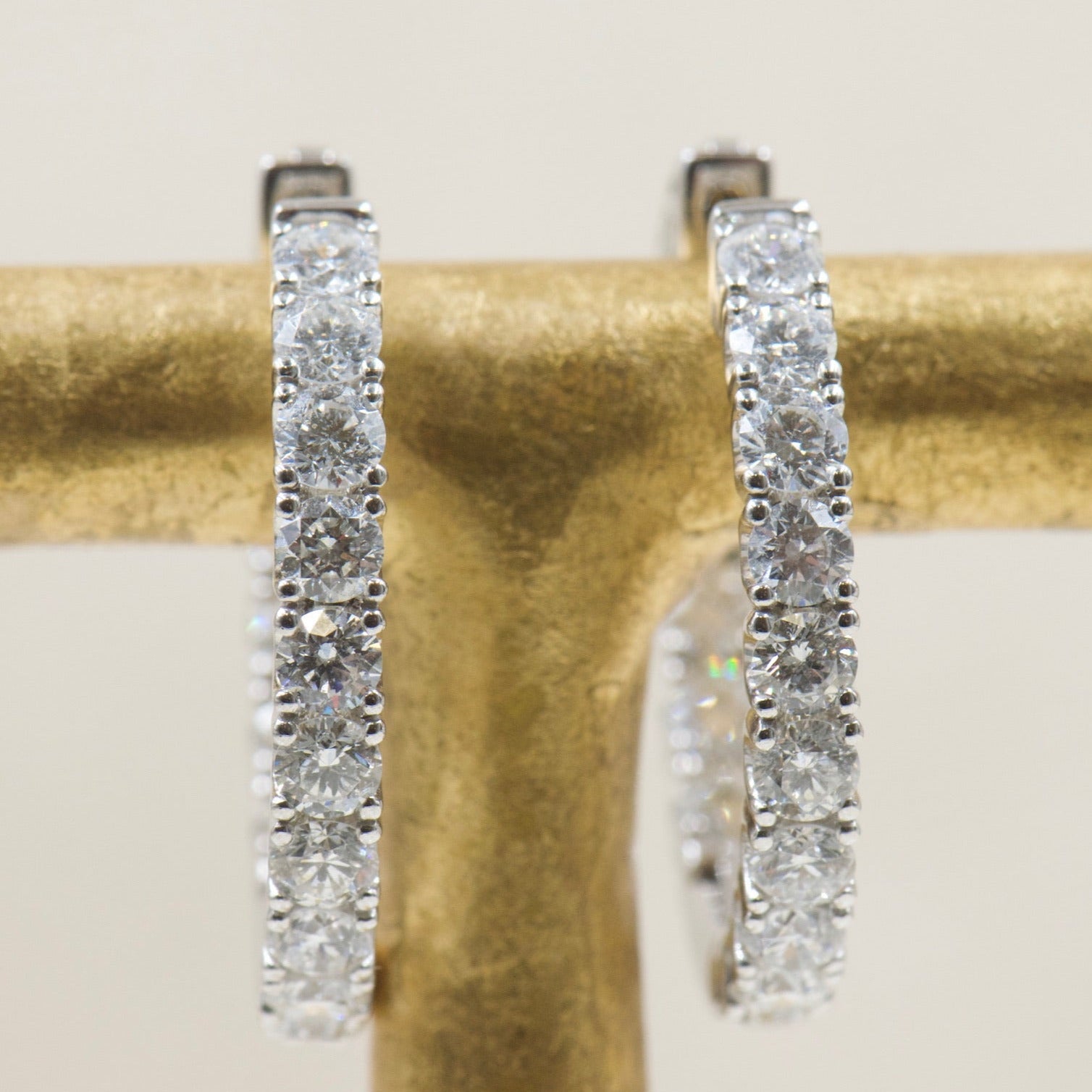 Medium Diamond Hoops