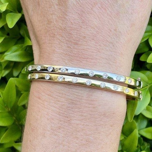 White Gold Diamond Bangle