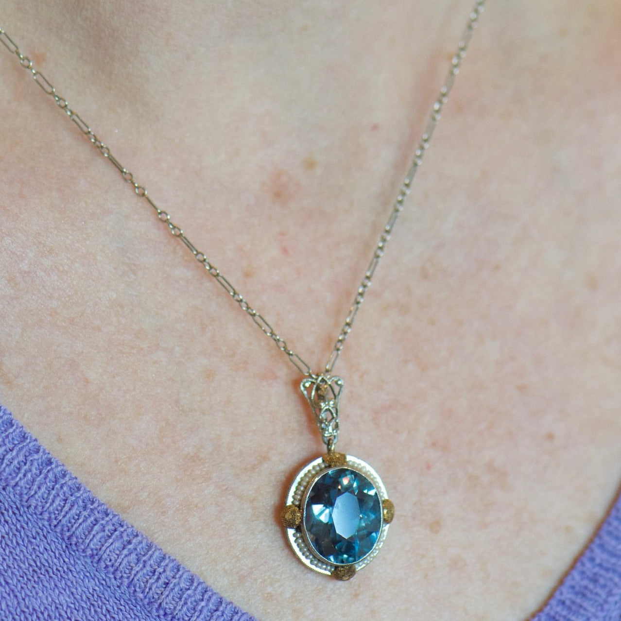 Art Deco Zircon Necklace