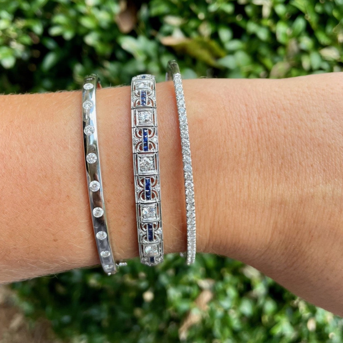Diamond and Sapphire Bracelet