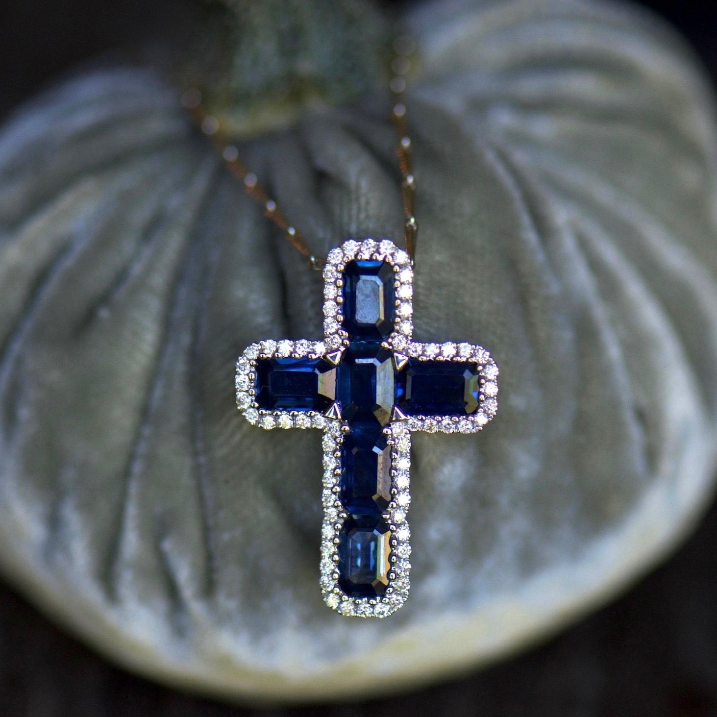 Sapphire and Diamond Cross