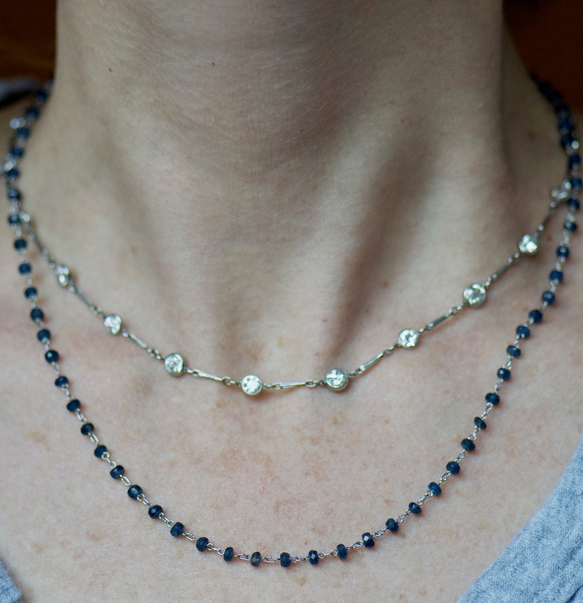 Sapphire Bead Necklace