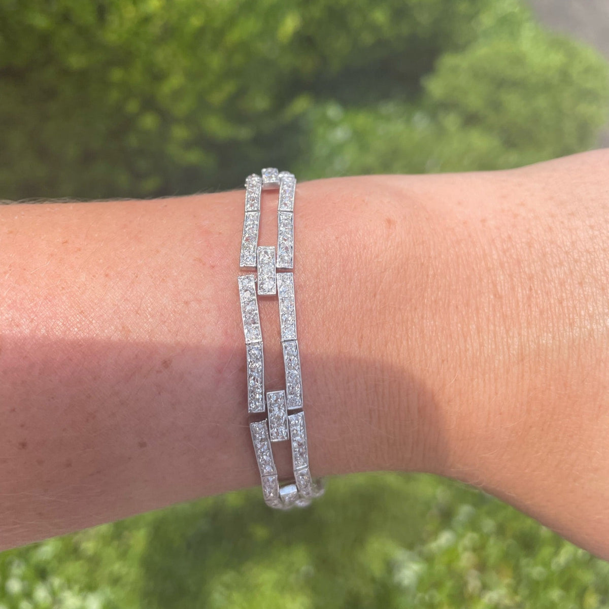 Art Deco Platinum Diamond Bracelet