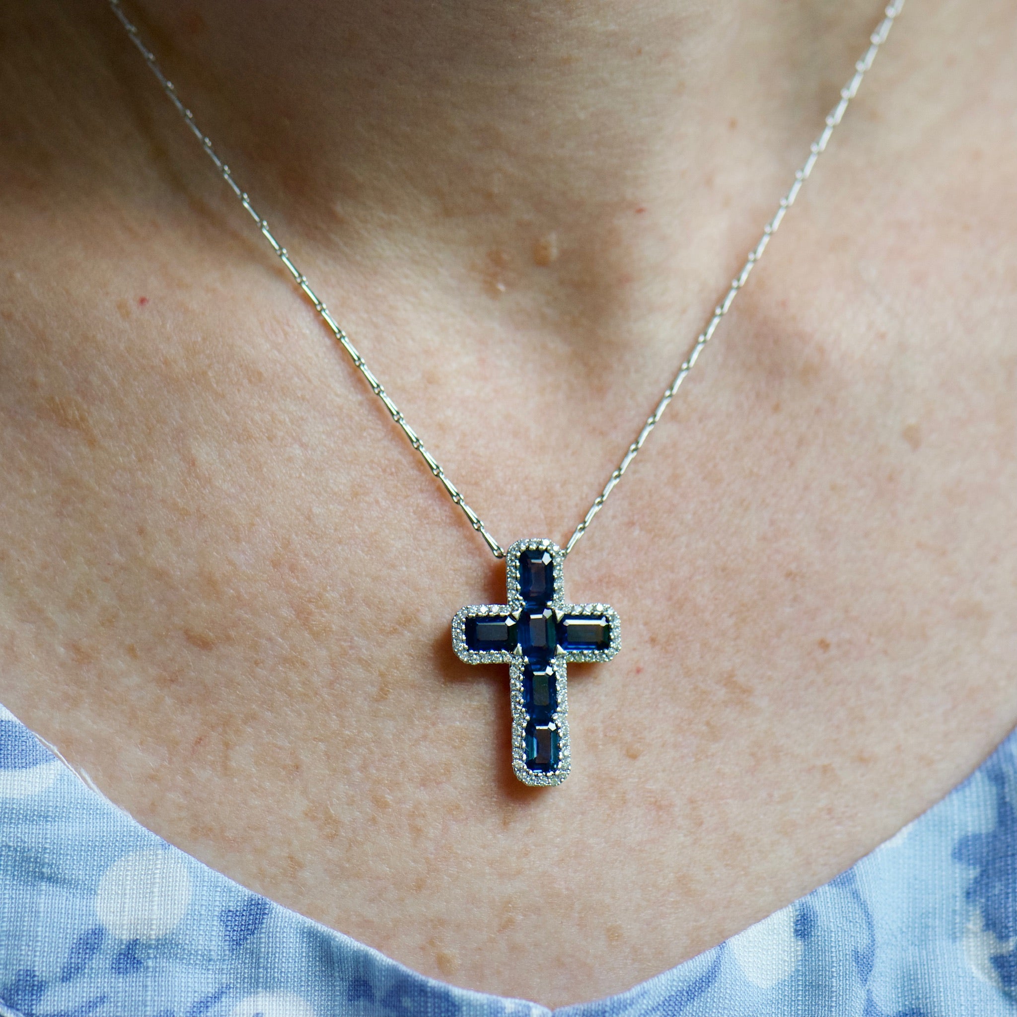 Sapphire and Diamond Cross