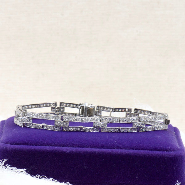 Art Deco Platinum Diamond Bracelet