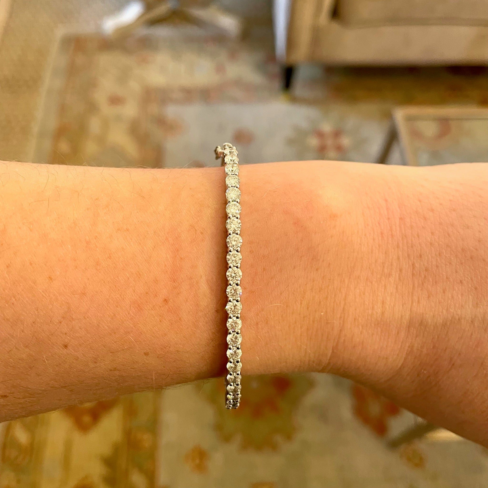 Round Diamond Bangle