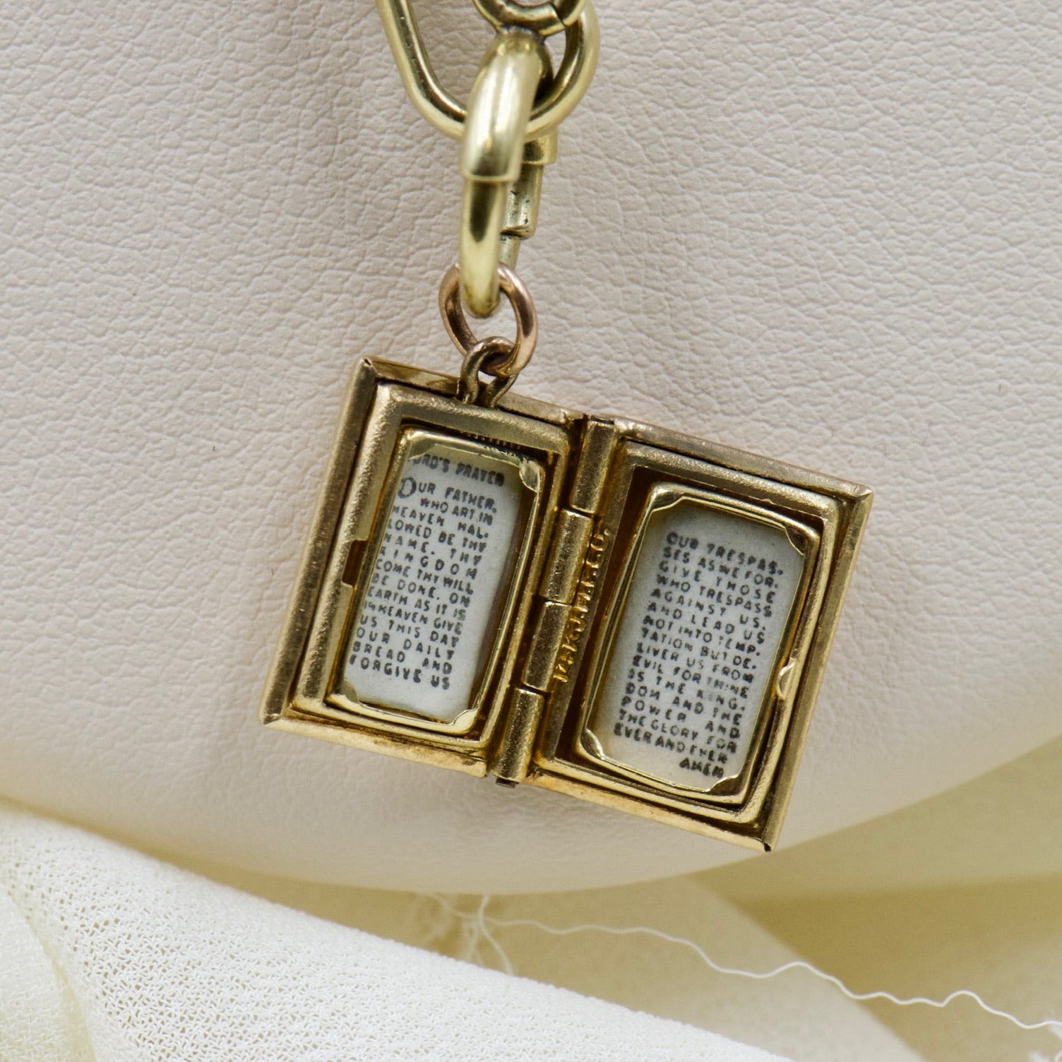 Bible Charm with The Lord's Prayer