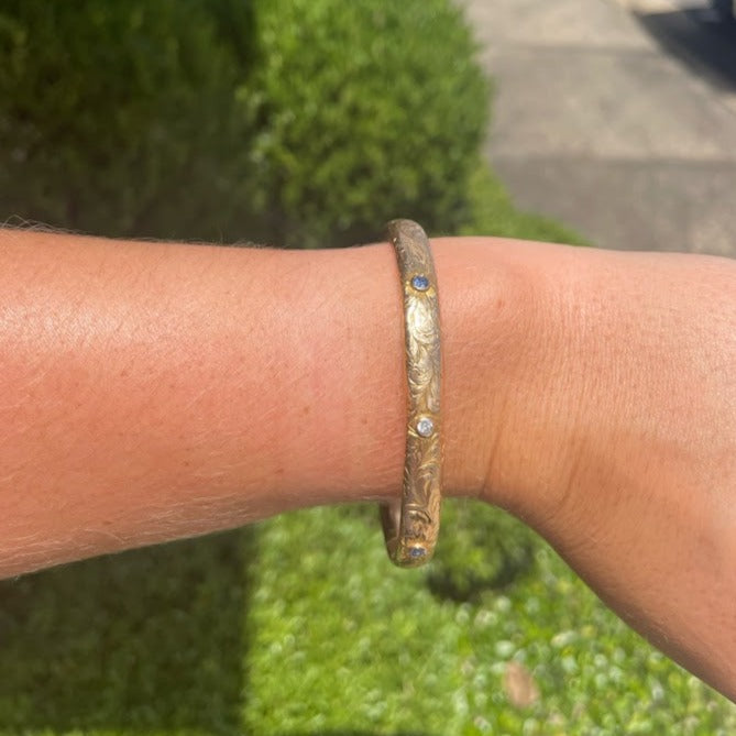 Diamond and Sapphire Bangle