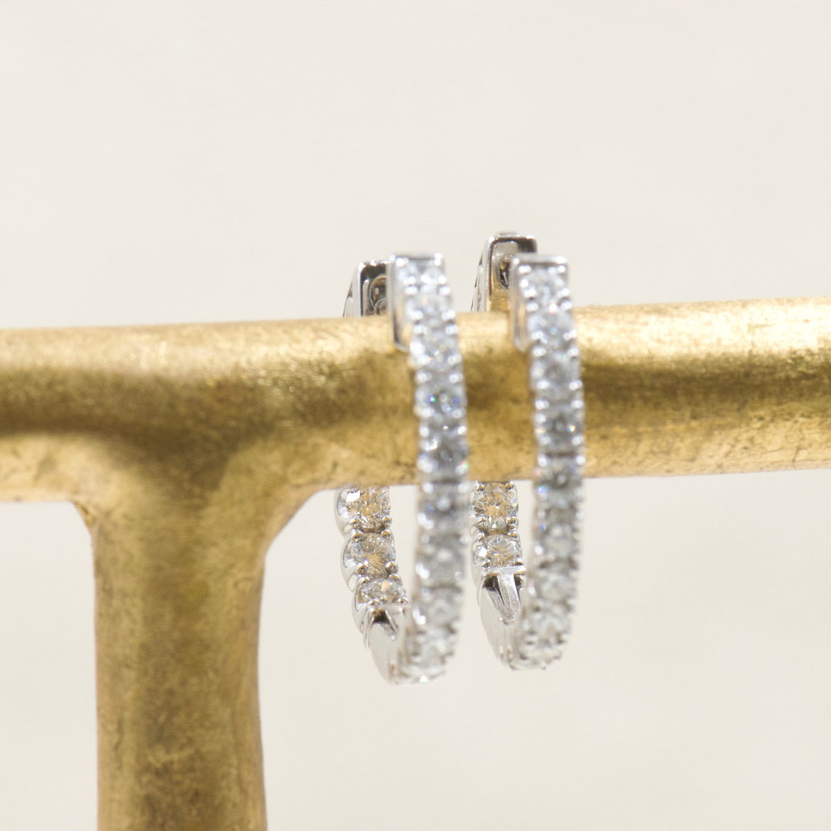 Small Diamond Hoops