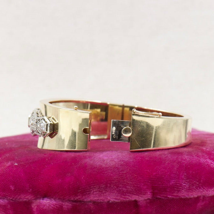 Antique Diamond Filigree Bangle