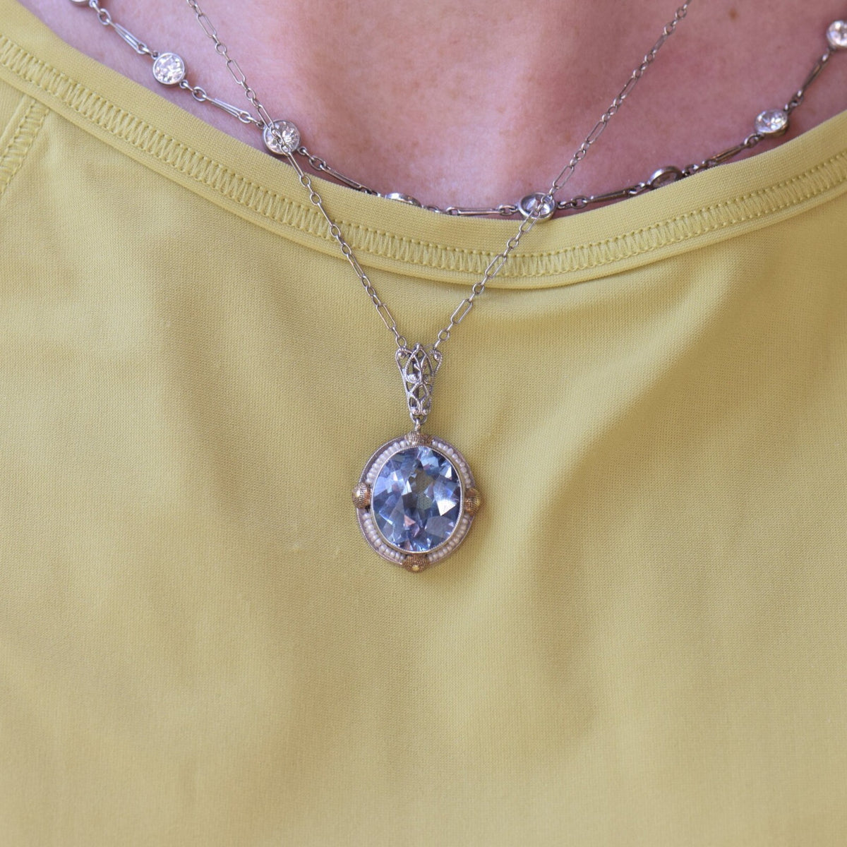 Art Deco Zircon Necklace