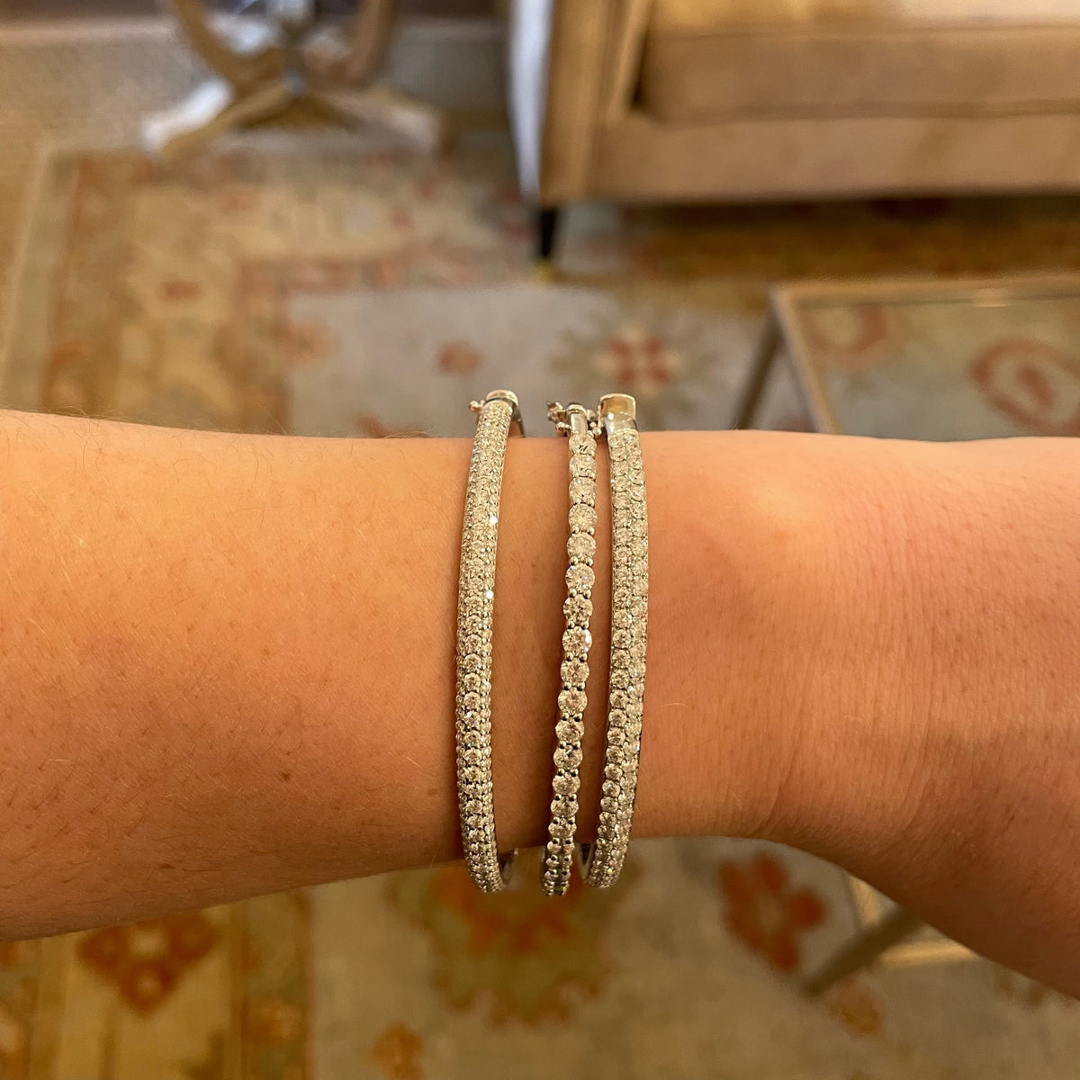 Three Row Diamond Bracelet
