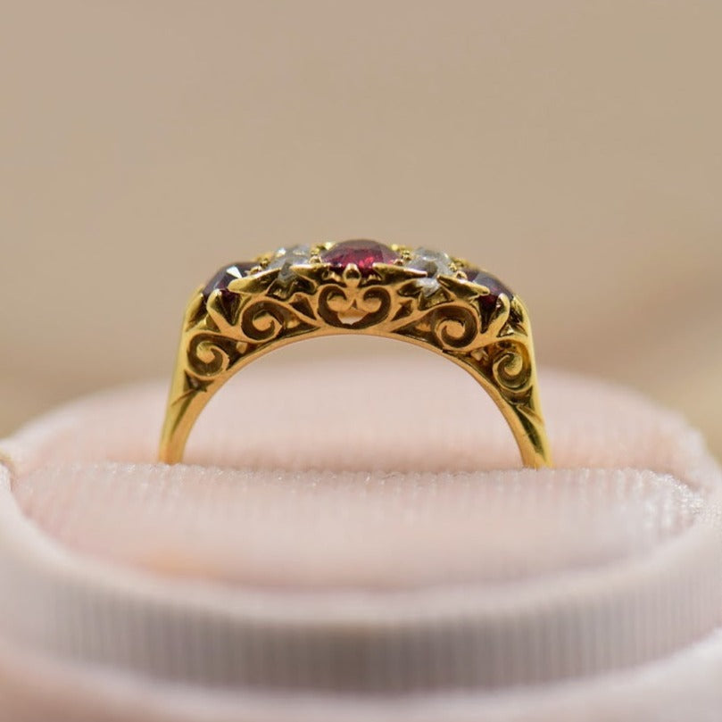 Victorian Ruby and Diamond Ring