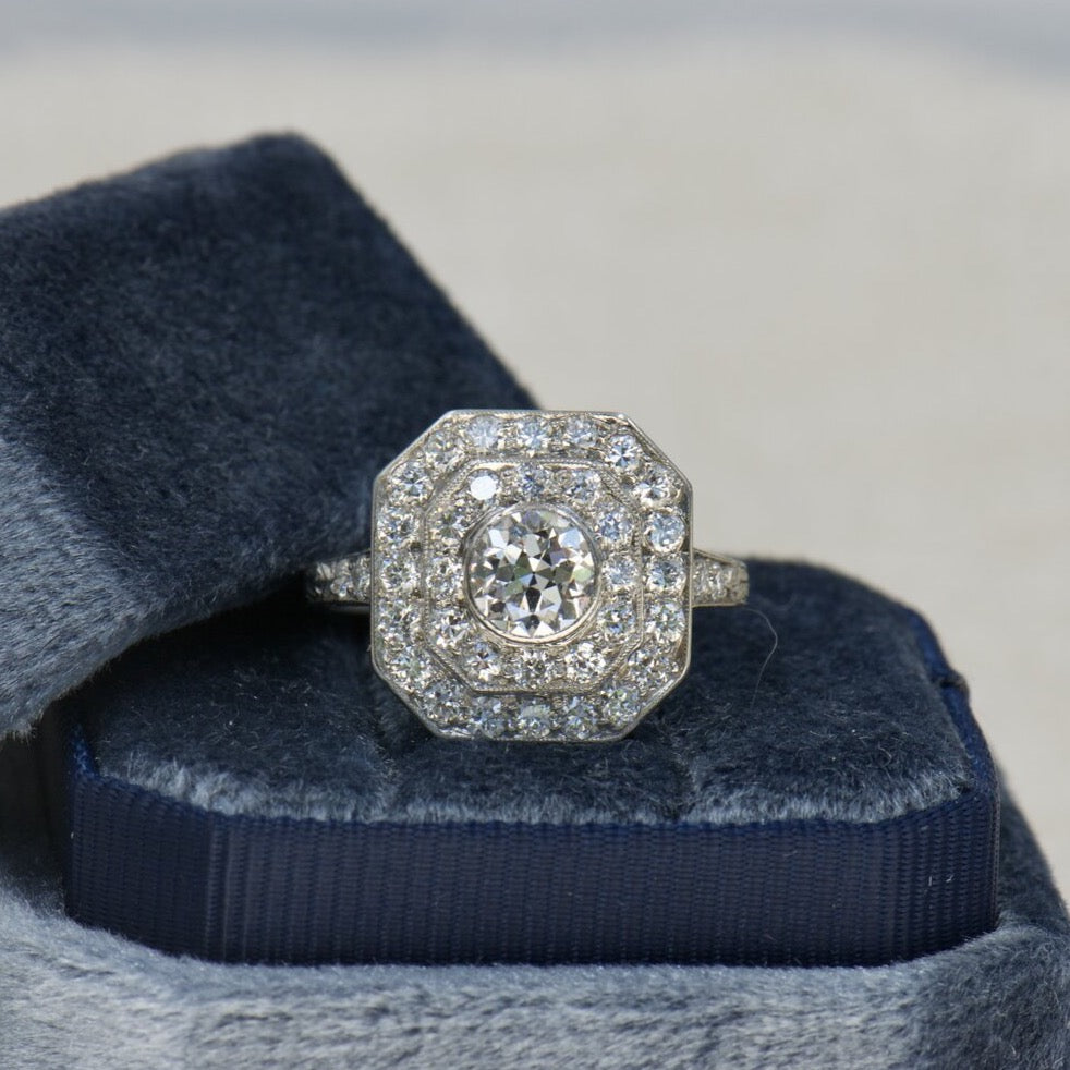 Double Halo Diamond Ring