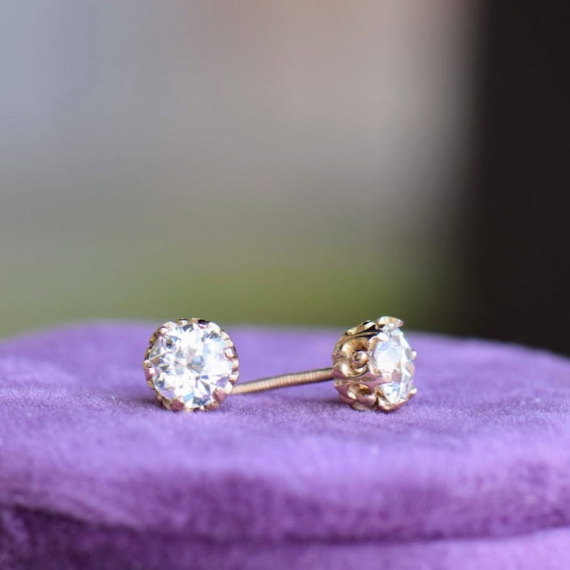 Old European Cut Diamond Studs