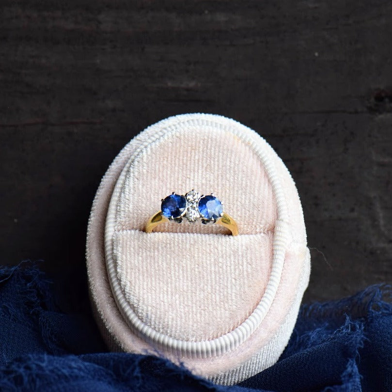 Sapphire and Diamond Vintage Ring