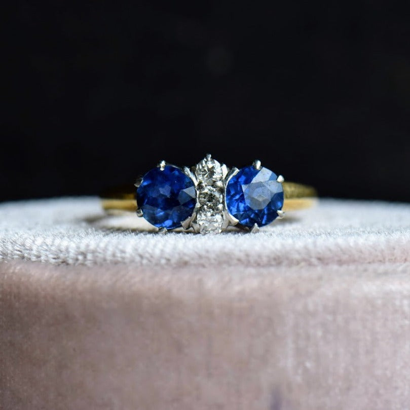 Sapphire and Diamond Vintage Ring