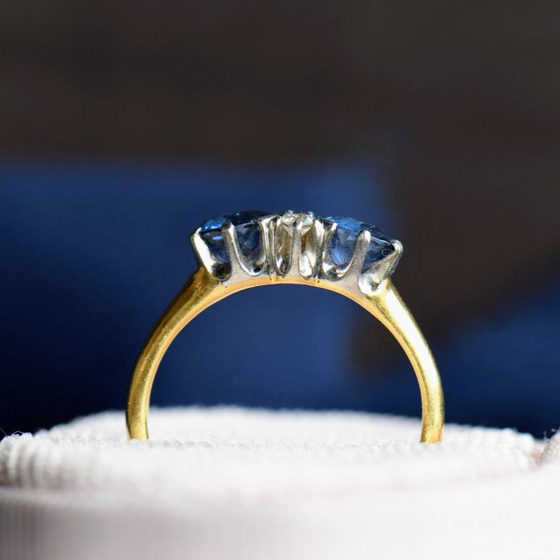 Sapphire and Diamond Vintage Ring