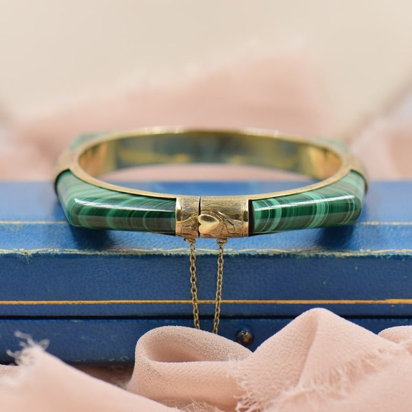 Art Deco Malachite Bangle