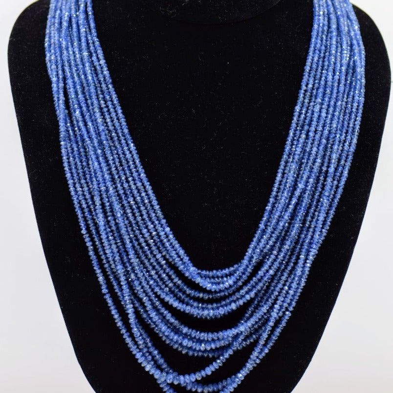 Sapphire Bead Multi-Strand Necklace