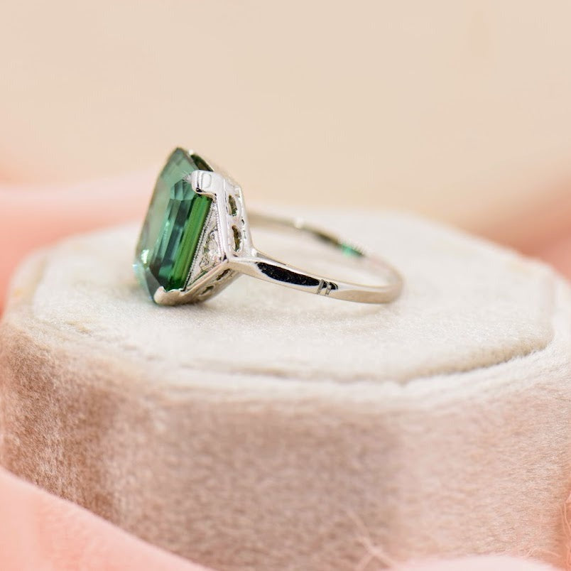 Tourmaline and Diamond Ring