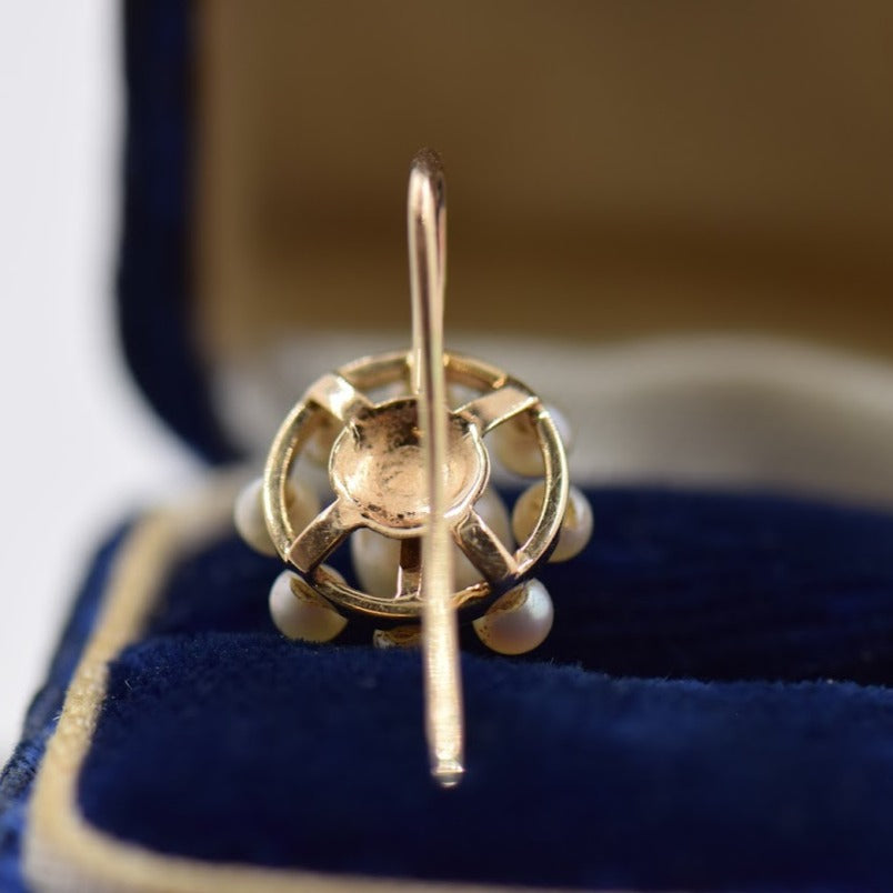 Victorian Pearl Halo Earrings