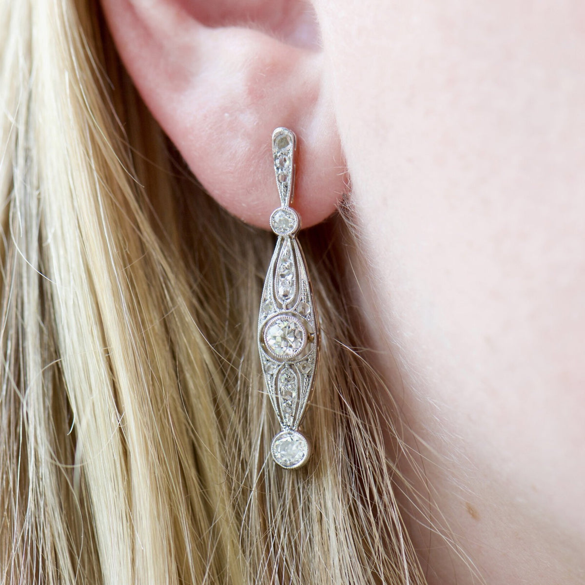 Diamond Drop Earrings