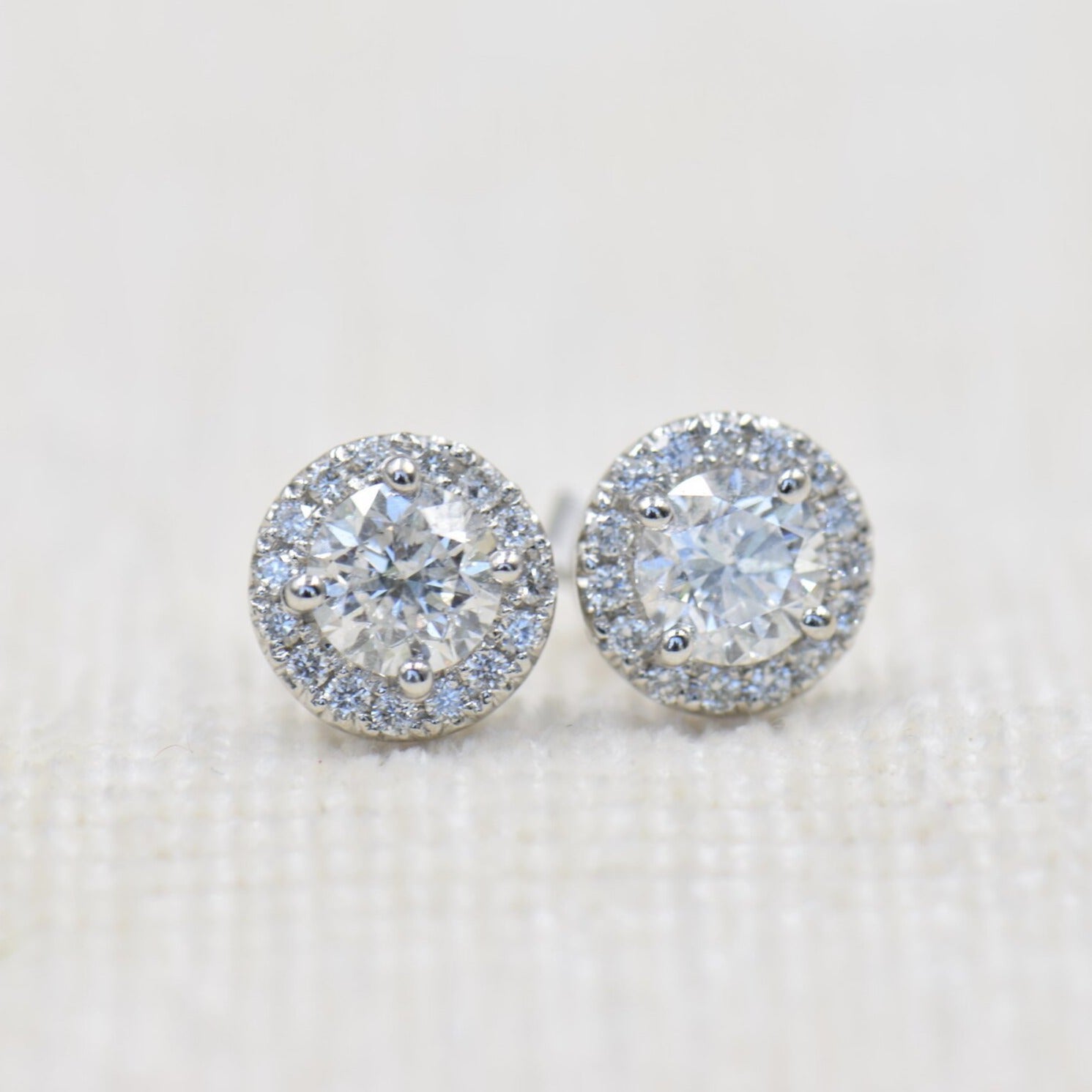 Diamond Halo Studs