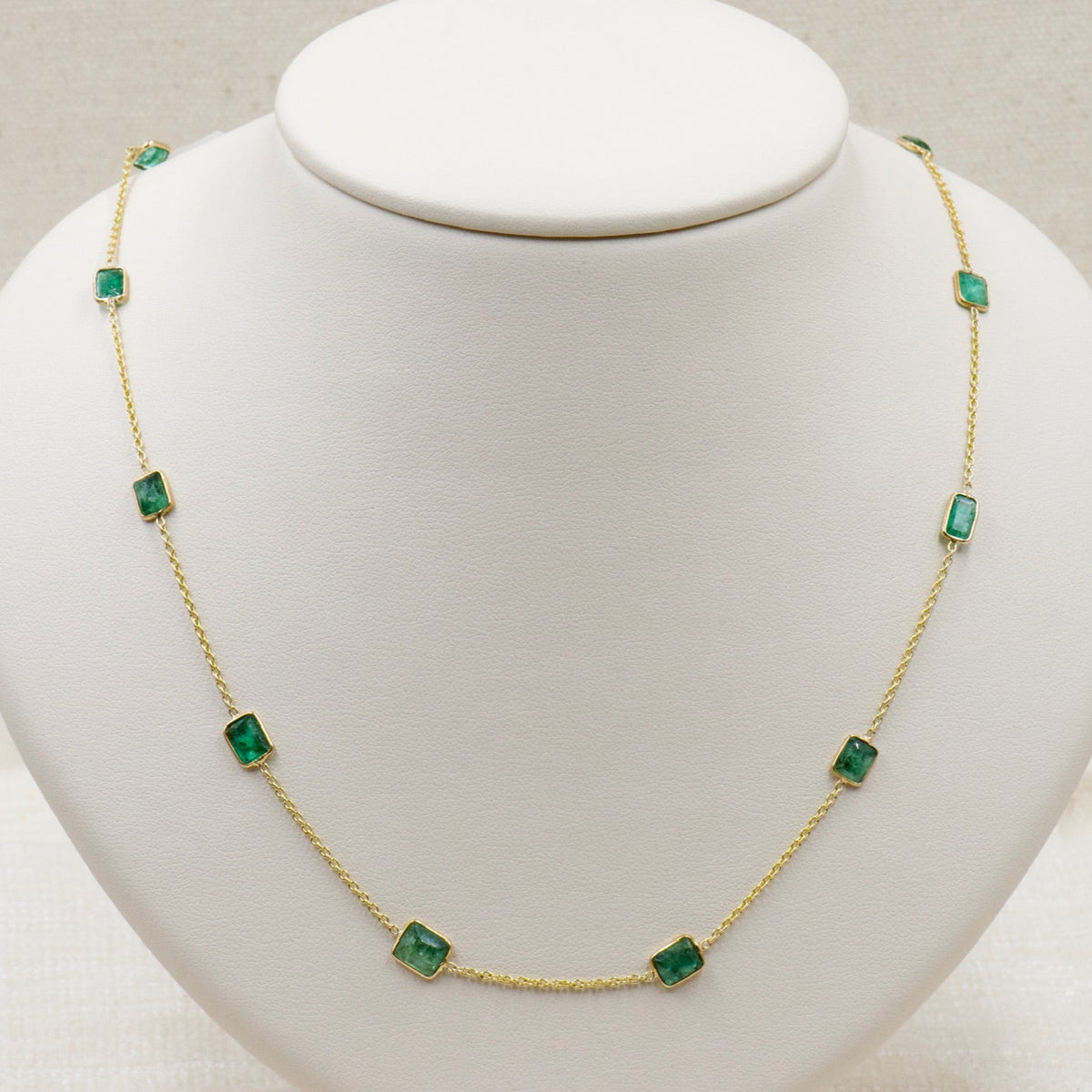 Emerald Station Necklace