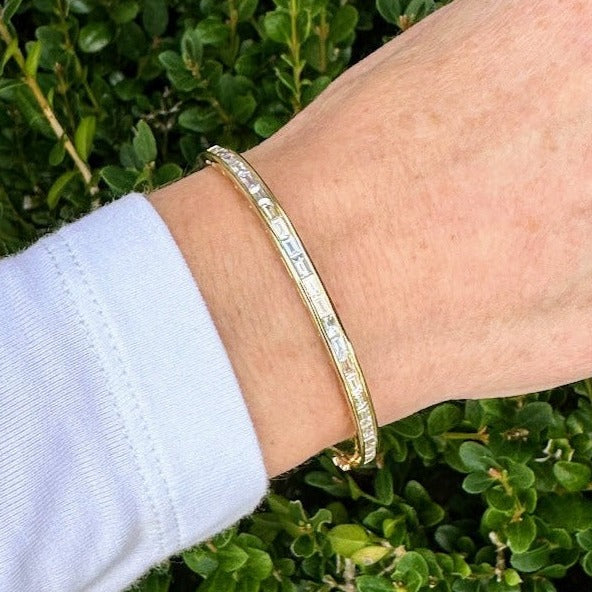 Diamond Baguette Bangle