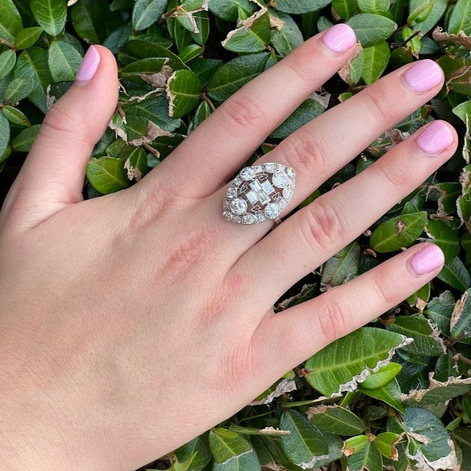 Art Deco Custom Handmade Diamond RIng