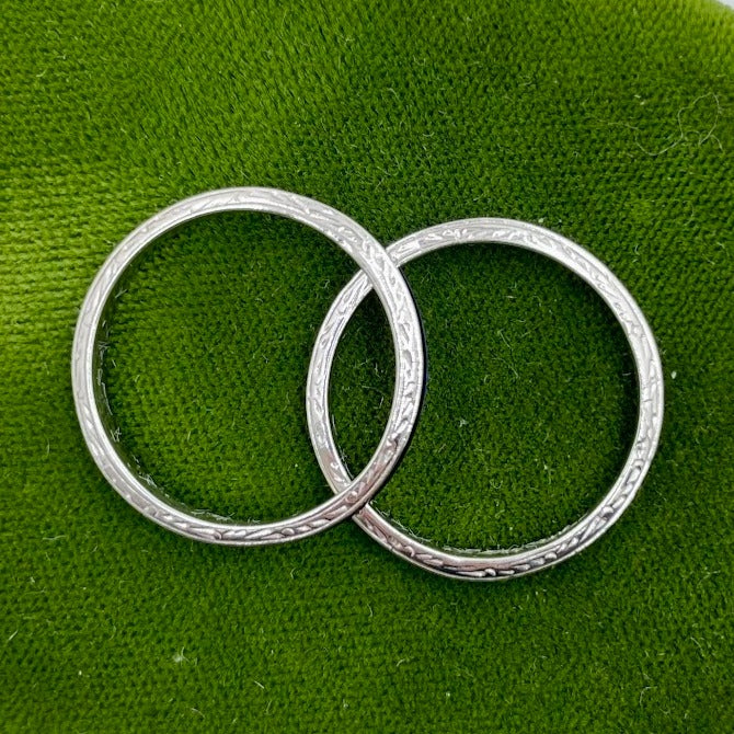 Blue Enamel Eternity Bands