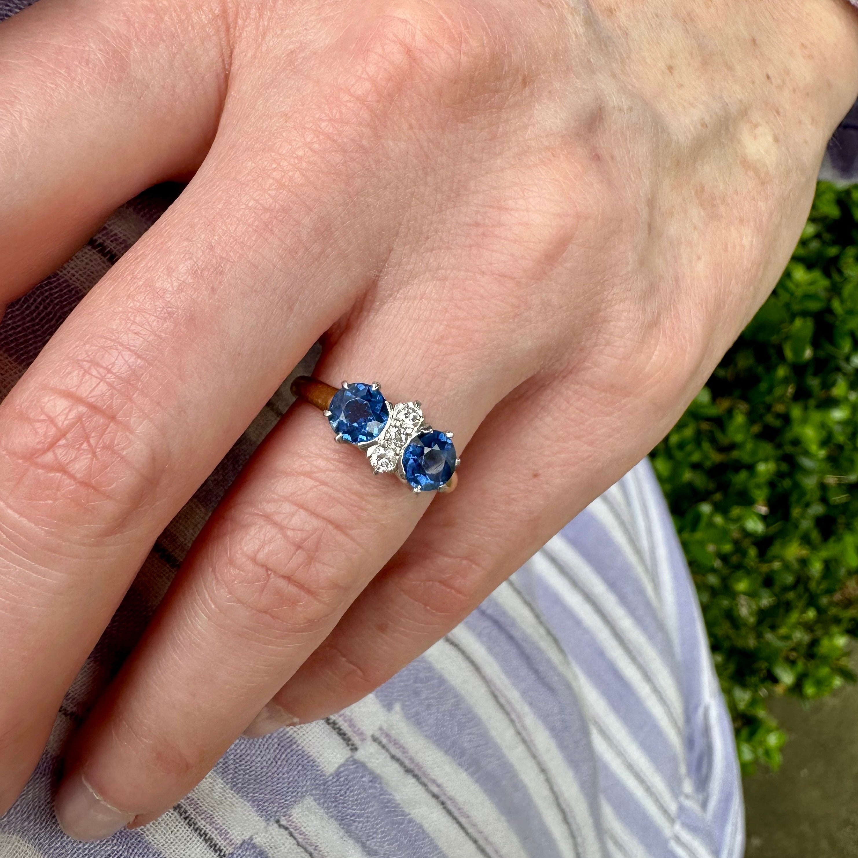 Sapphire and Diamond Vintage Ring