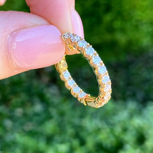Small Diamond Hoops