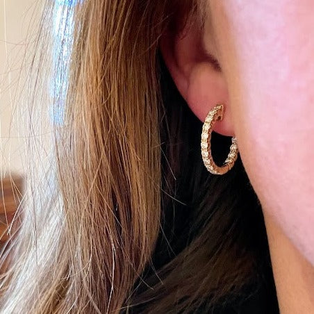 Small Diamond Hoops