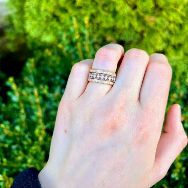Diamond Engraved Eternity Band