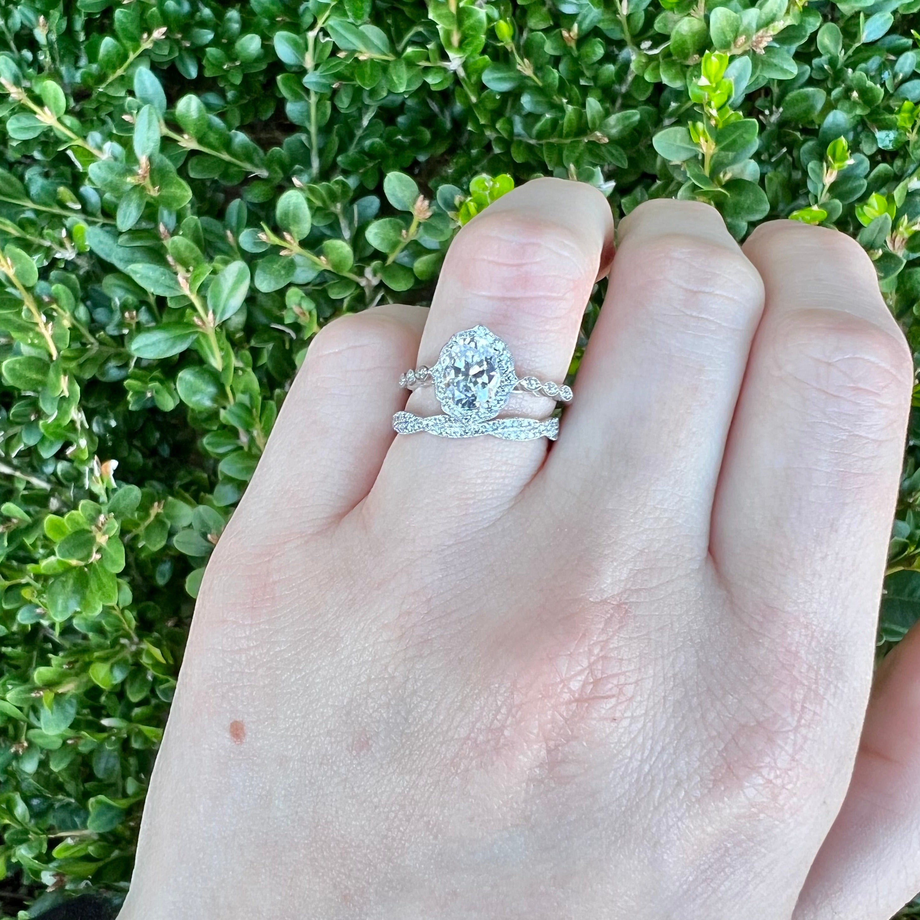 White Gold Diamond Twist Band
