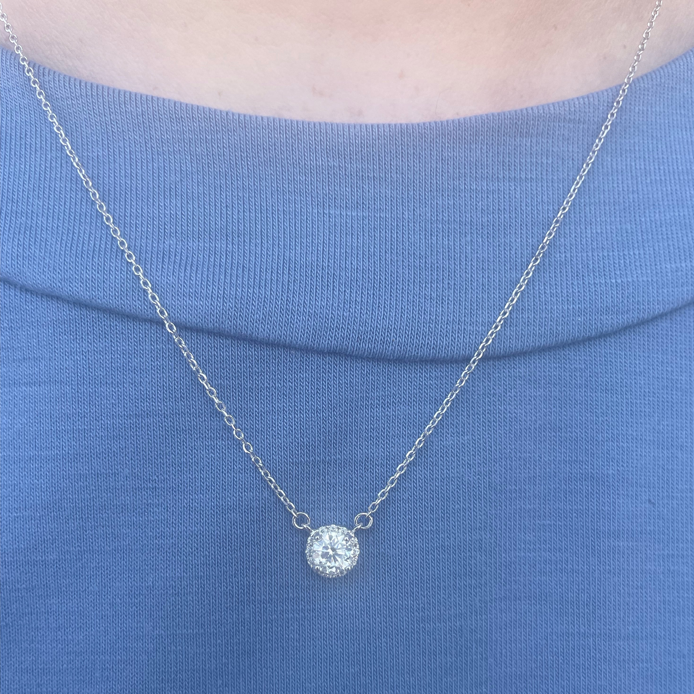Diamond Halo Necklace