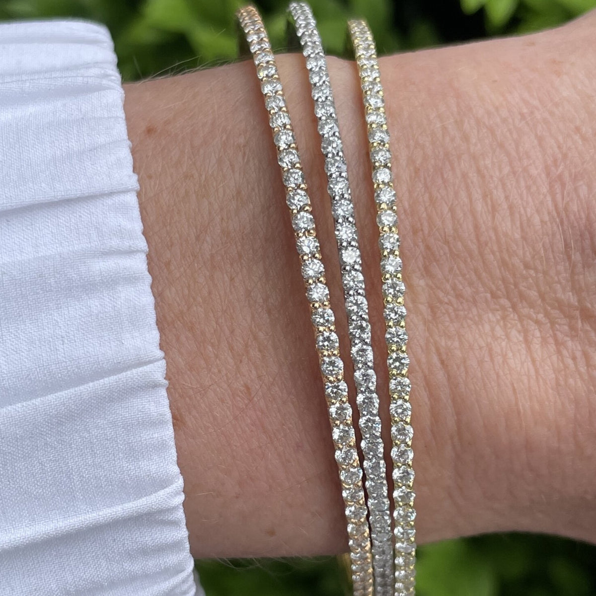 White Gold Diamond Bangle