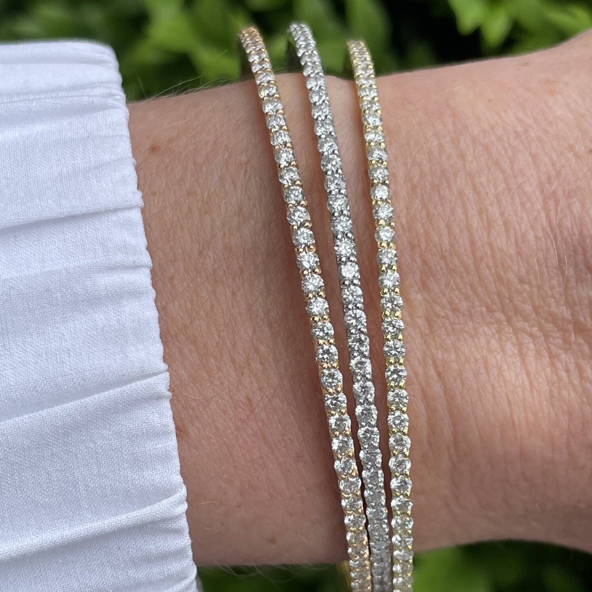 Yellow Gold Diamond Bangle