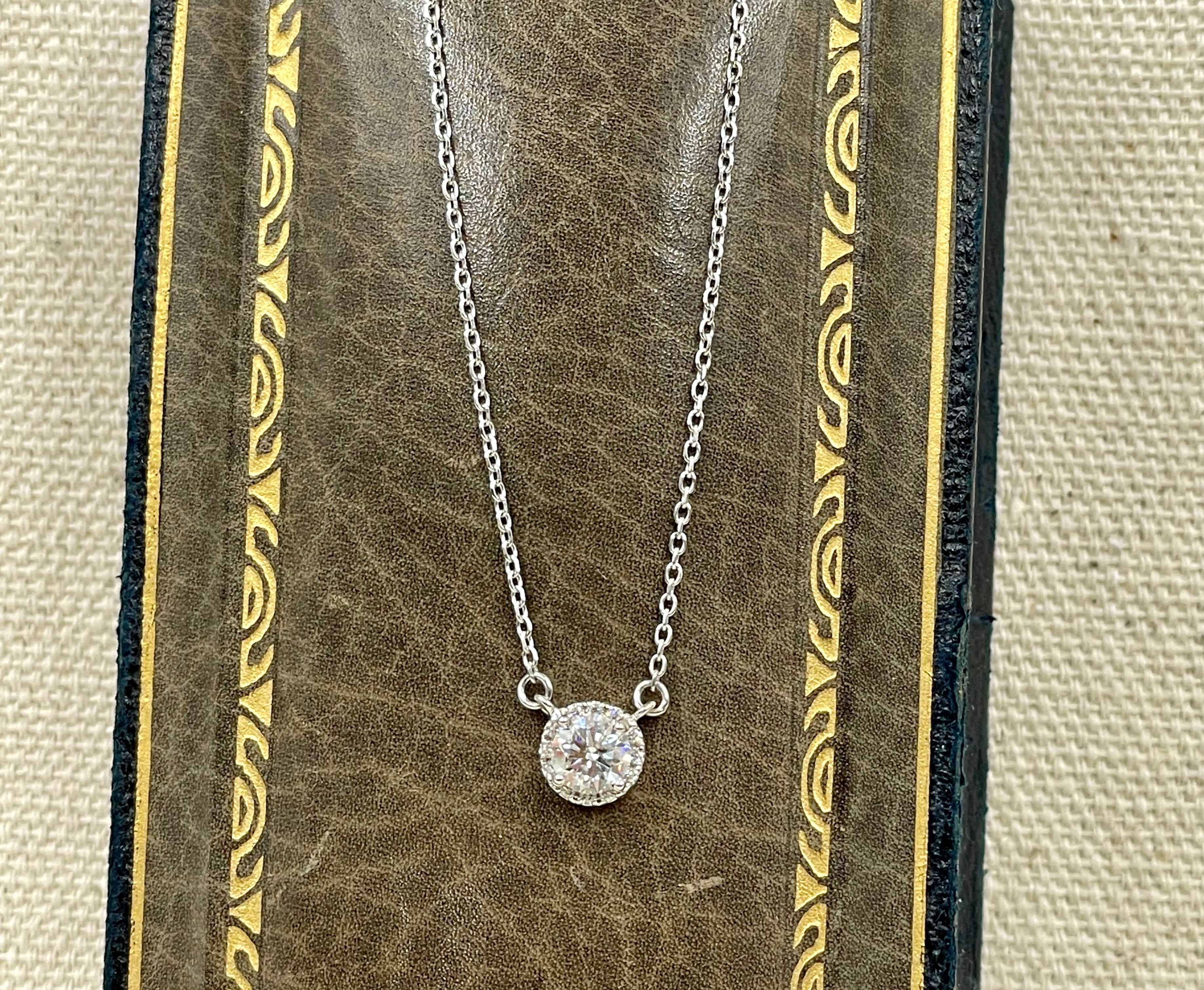 Diamond Halo Necklace