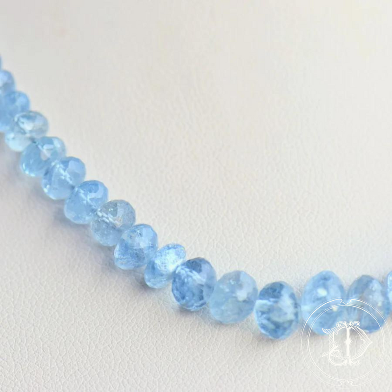 Aquamarine Graduated Bead Necklace