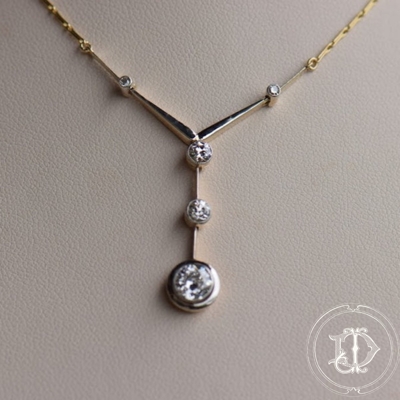 Art Deco Diamond Tiered Necklace