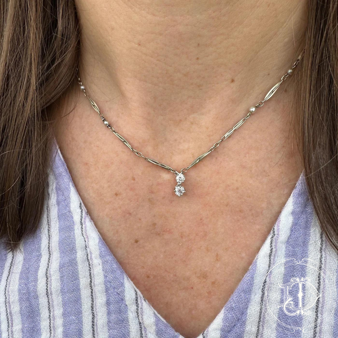 Pearl and Diamond Antique Necklace