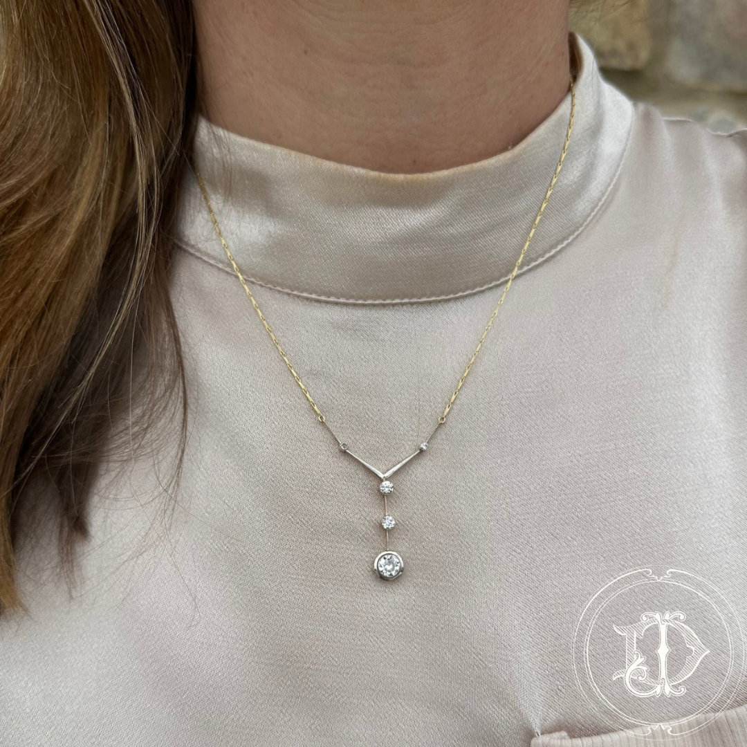 Art Deco Diamond Tiered Necklace